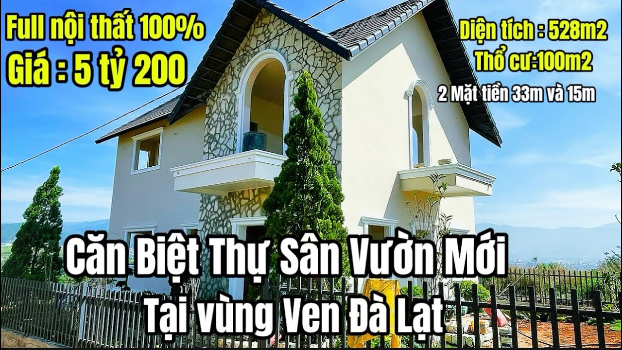 Căn Biệt Thự Sân Vườn Tại Vùng Ven ĐÀ LẠT| Giá 5 Tỷ 200| Full 100% Nội Thất| Bảo Hành 5 Năm