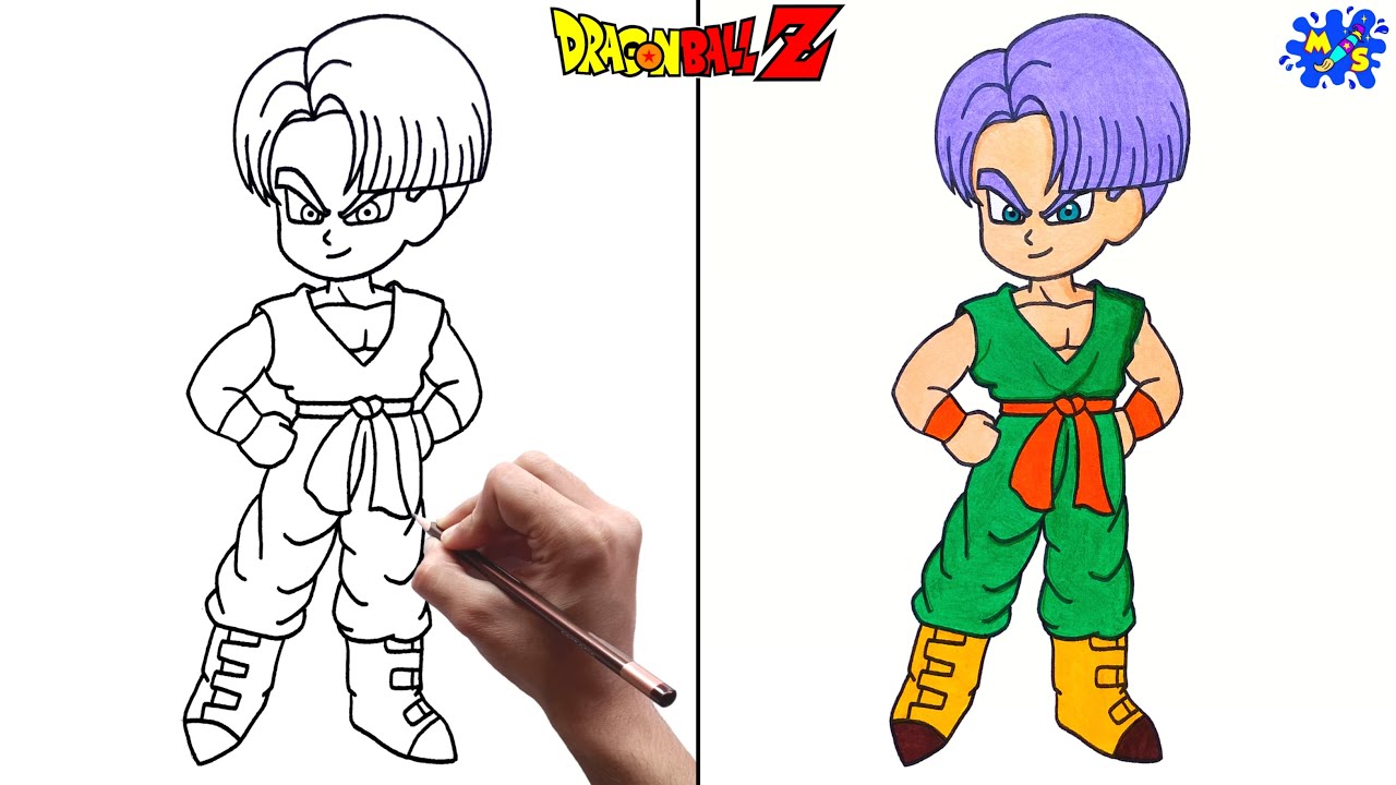 Kid Trunks Drawing || How to Draw Kid Trunks from Dragon Ball Z Easy Step by Step