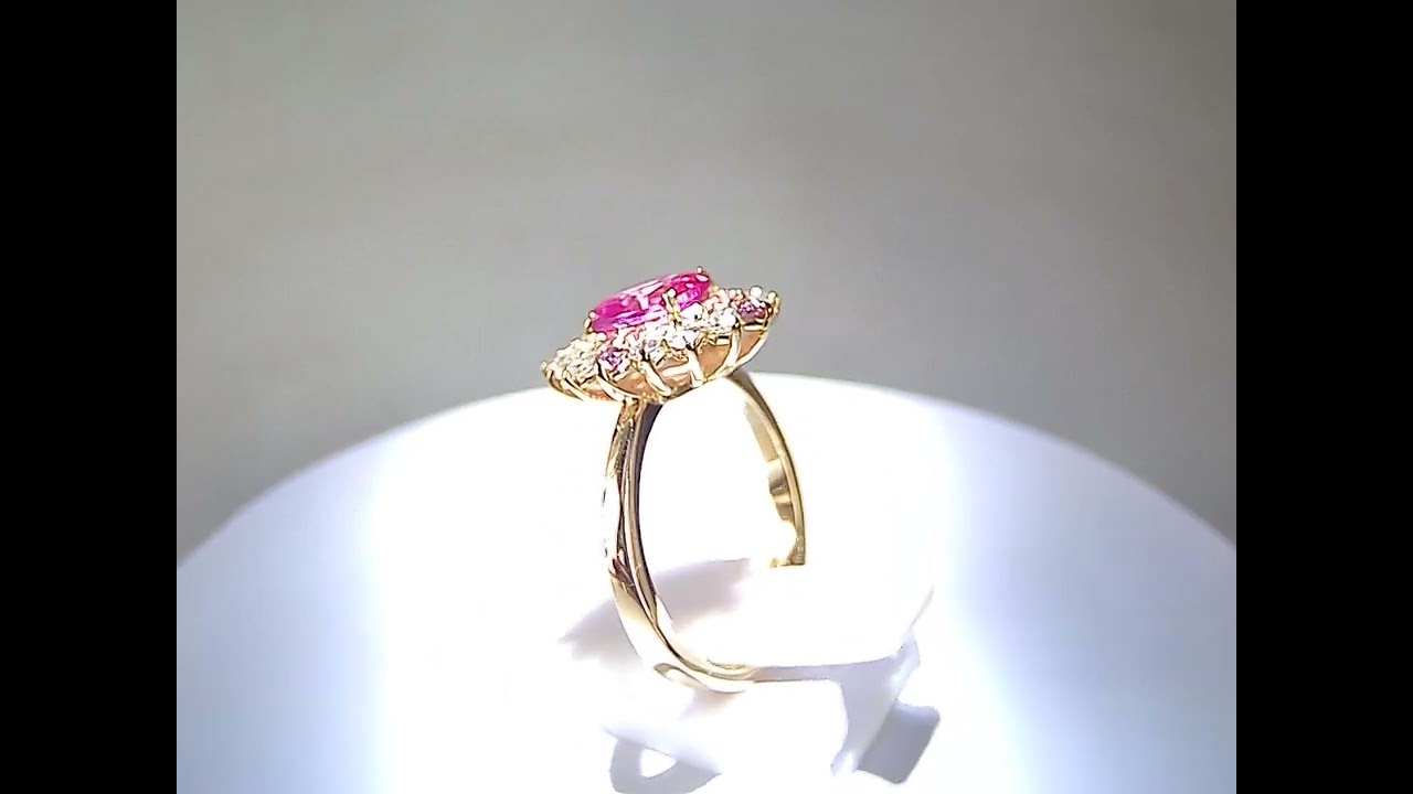 pink sapphires and white diamonds