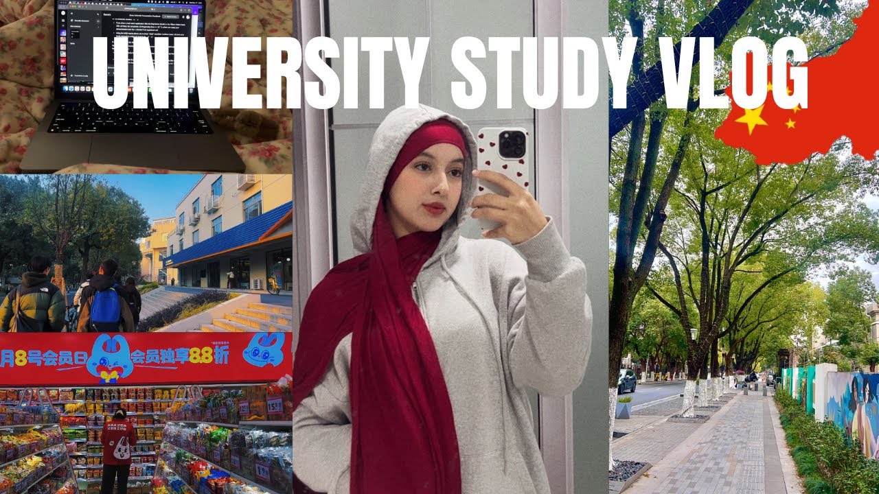 Uni study vlog🏫🌸|دوزوا معايا النهار كطالبة ماستر فالصين،(Q&A)التسجيل فالجامعات،شحال كانخسر فالشهر..)