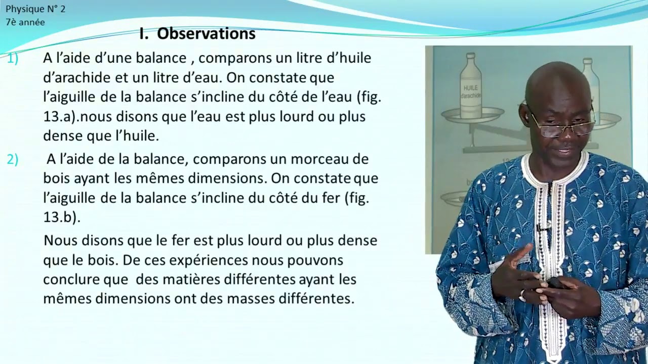 7èmeA Physique leçon2 Masse Volumique