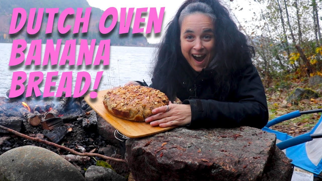 Alone by the lake/ Banana bread on dutch oven/Van life in BC