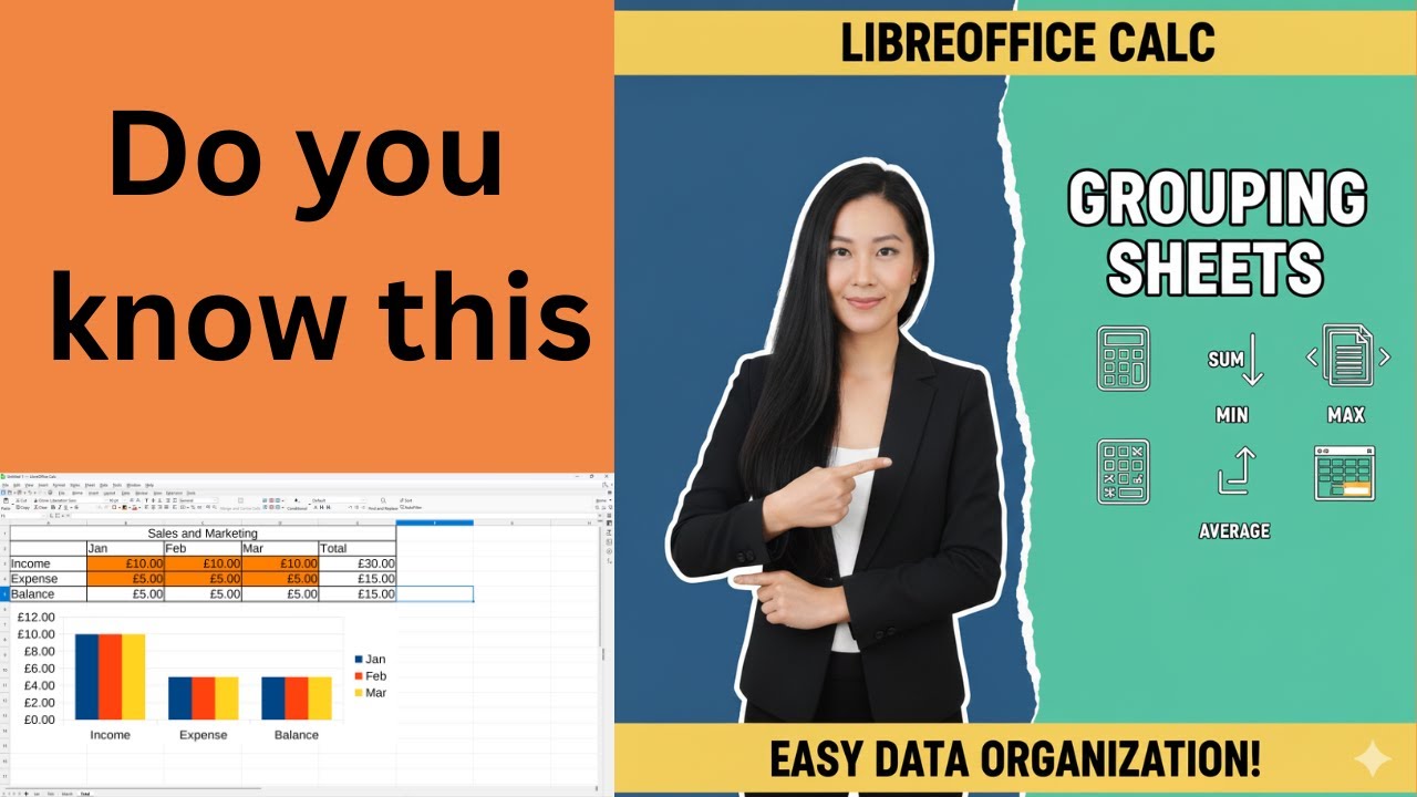 Как сгруппировать несколько листов в LibreOffice Calc