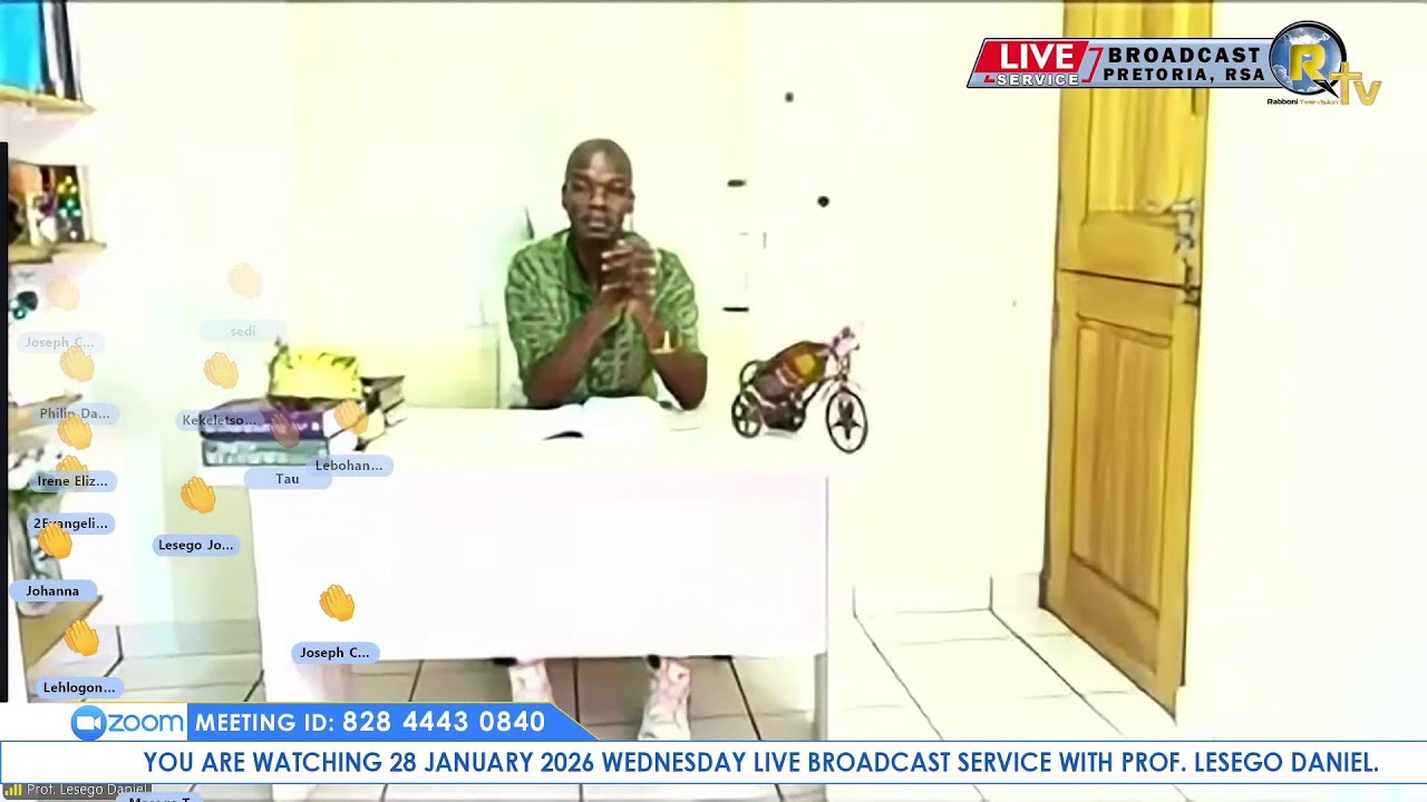 28 JANUARY 2026 WEDNESDAY LIVE BROADCAST SERVICE WITH PROF. LESEGO DANIEL PART 2