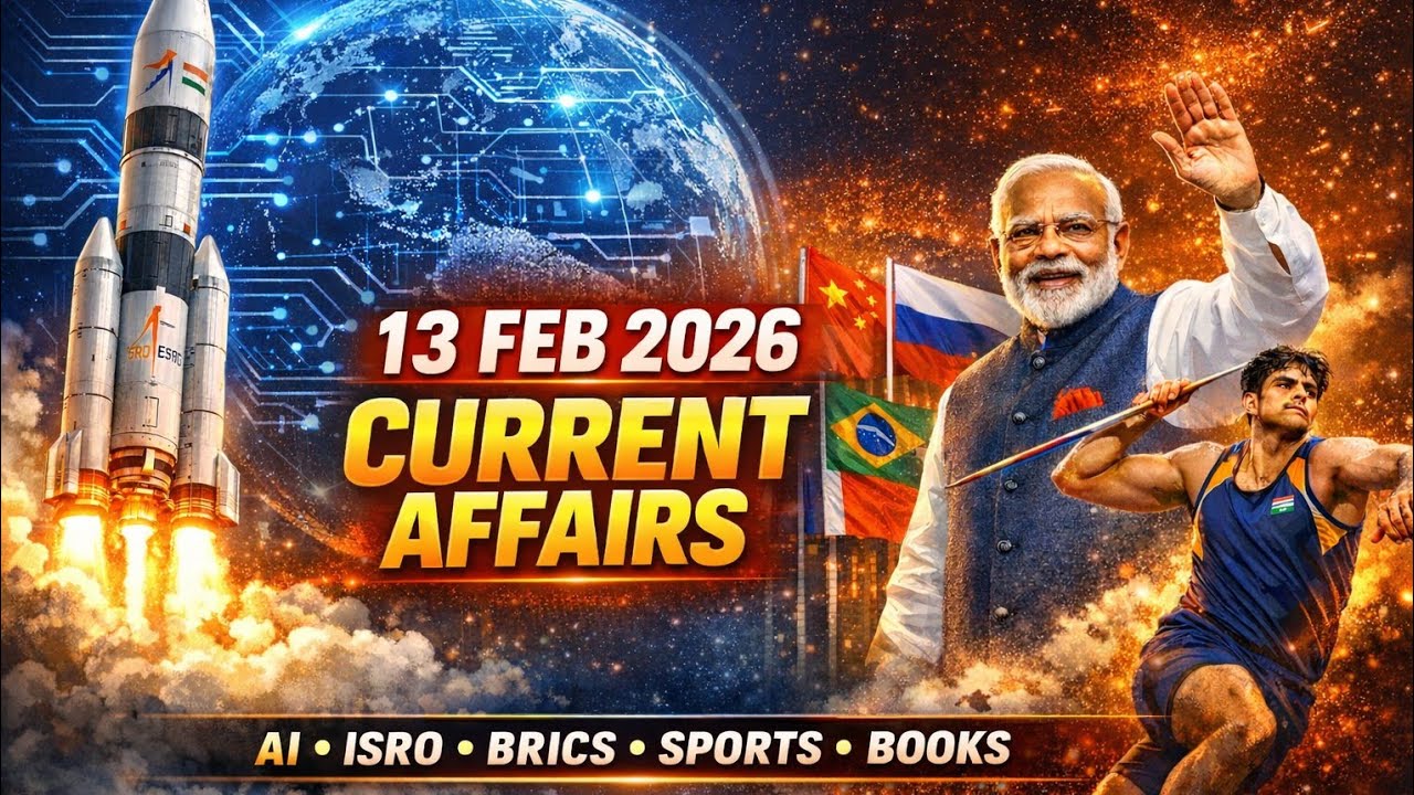 13 February 2026 Current Affairs |  25 महत्वपूर्ण प्रश्न |यहाँ से बाहर कुछ नहीं! | 