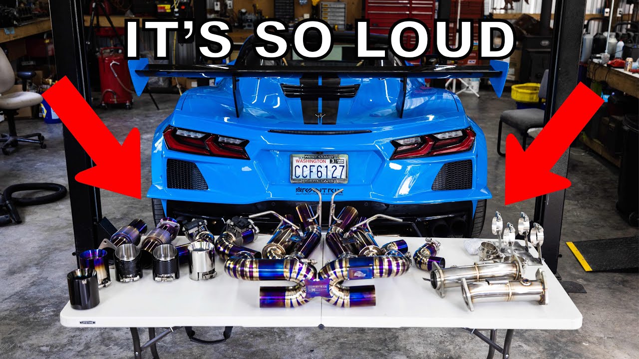 NEW TITANIUM EXHAUST ON OUR C8 CORVETTE