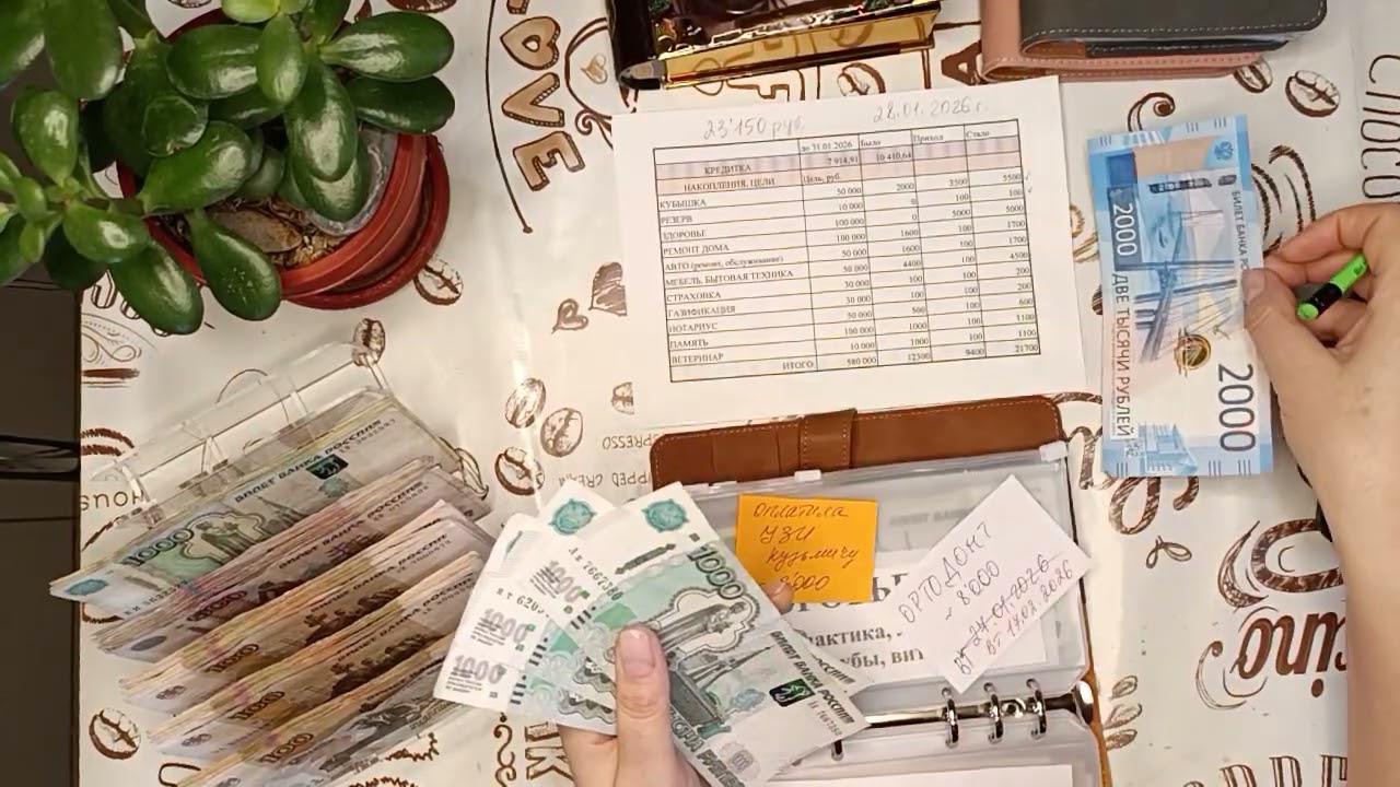 #5 МЕТОД КОНВЕРТОВ.Распределяю сумму 23 150 рублей.