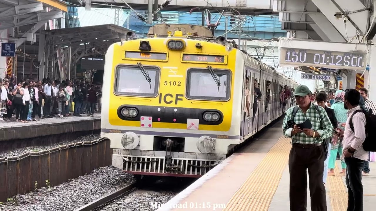 Mumbai Local Mayhem: Western Line Multistation Arrivals & Departures Coolie Livery Local 