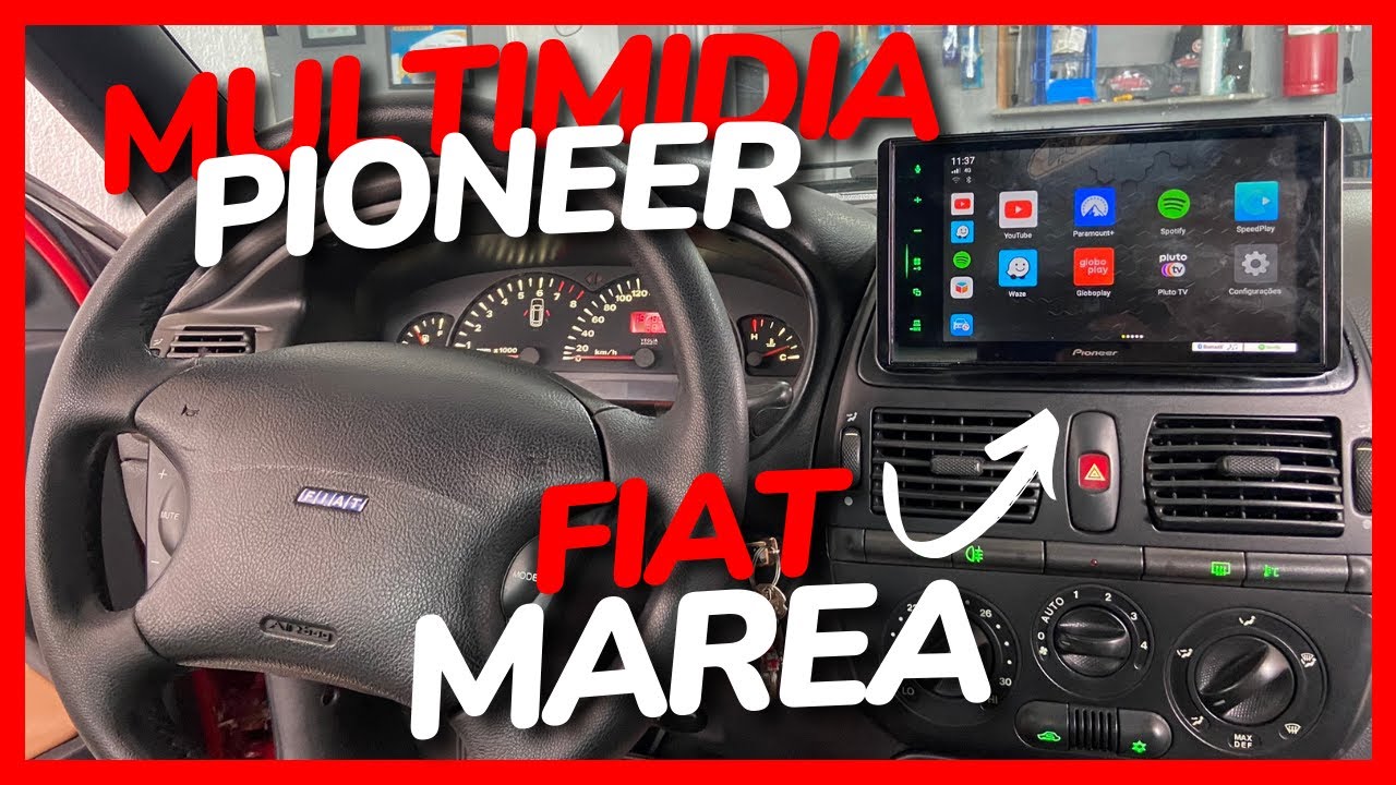 FIAT MAREA INSTALAÇÃO MOLDURA 8/9 PIONEER - MULTIMIDIA TELA FLUTUANTE PIONEER DMHZS8280TV