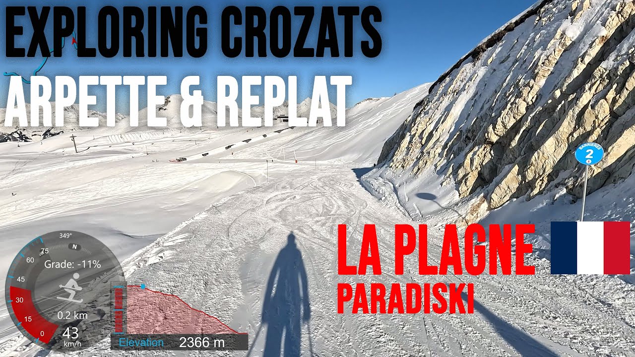 [4K] Skiing La Plagne Bellecôte, Exploring Crozats, Arpette & Replat, Paradiski France, GoPro HERO11