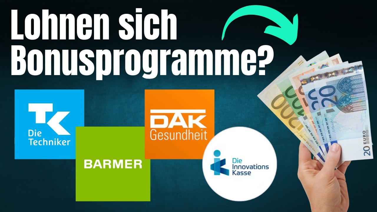 Lohnt sich das Bonusprogamm von Krankenkassen? TK, BARMER, DAK und IKK Innovationskasse im Test