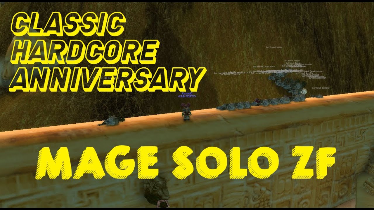 WoW Classic Hardcore Anniversary - level 49 Mage Solo ZF Shenanigans!