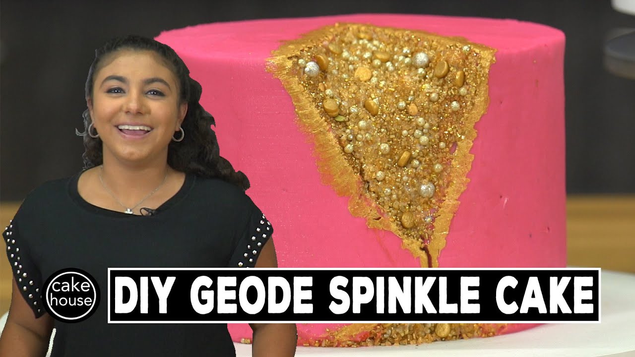 DIY Geode Spinkle Cake by Cake Boss Sofia