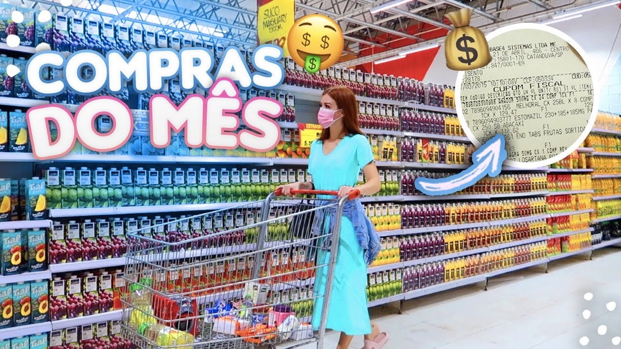 COMPRAS DO MÊS COMPLETA NO MERCADO!!