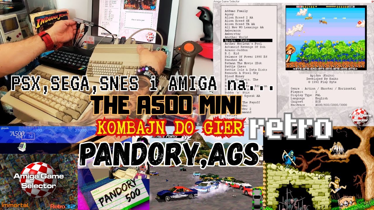 THE A500 MINI to KOMBAJN DO RETRO! (AGS i PANDORY 500) - PSX też p&oacute;jdzie... 💪😲