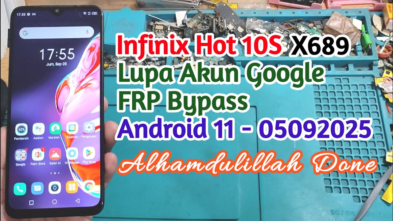 Infinix Hot 10S X689 Lupa Akun Google FRP Bypass || Android 11, 05 Sept 2025 || Alhamdulillah Done
