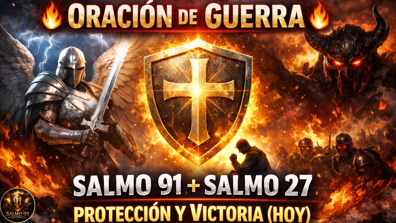 🔥 DIOS PELEA POR TI — Oración de Guerra con Salmo 91 + Salmo 27 para Protección y Victoria (HOY)