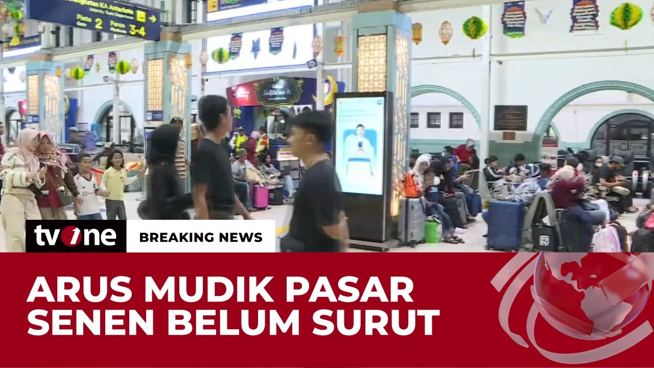 Stasiun Pasar Senen Terpantau Masih Padat Pemudik | Breaking News