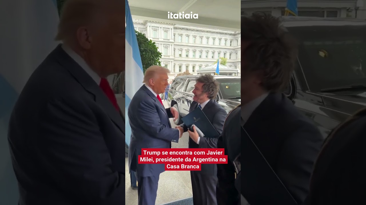 DONALD TRUMP RECEBE JAVIER MILEI, PRESIDENTE DA ARGENTINA, NA CASA BRANCA