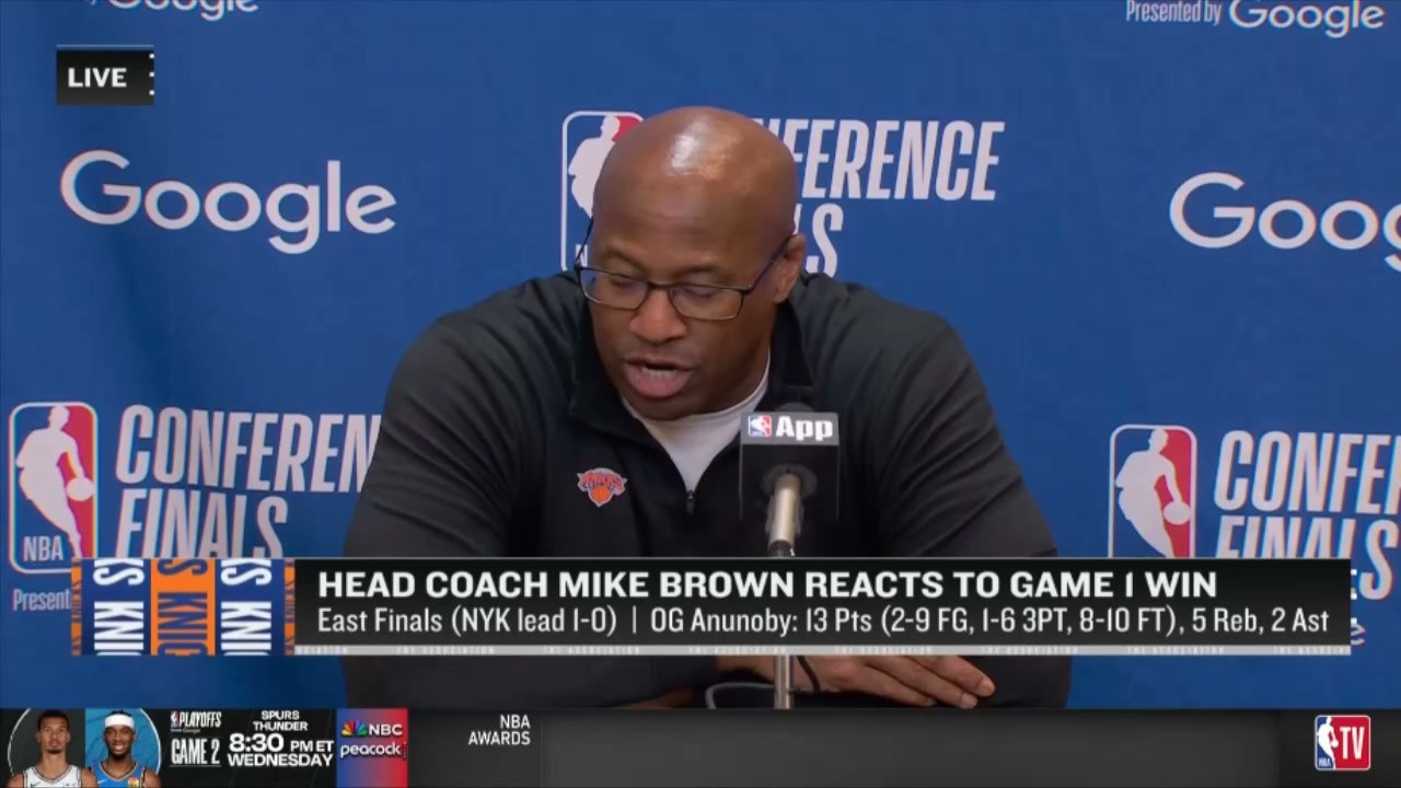 Mike Brown Postgame Interview | Knicks rally to stun Cavs in overtime in NBA East Conference finals