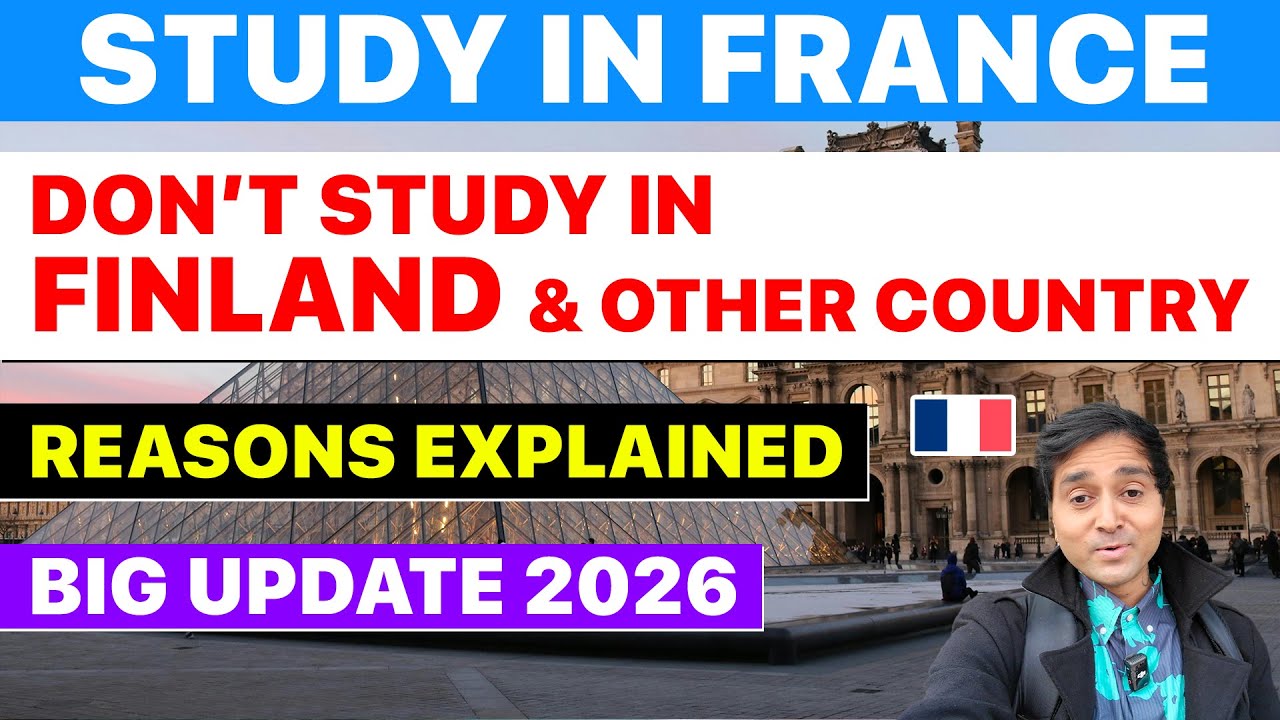 Study in FRANCE FREE Vs FINLAND Process| No IELTS| No Fee| Visa 100%| Scholarship| Low Fund| New Law