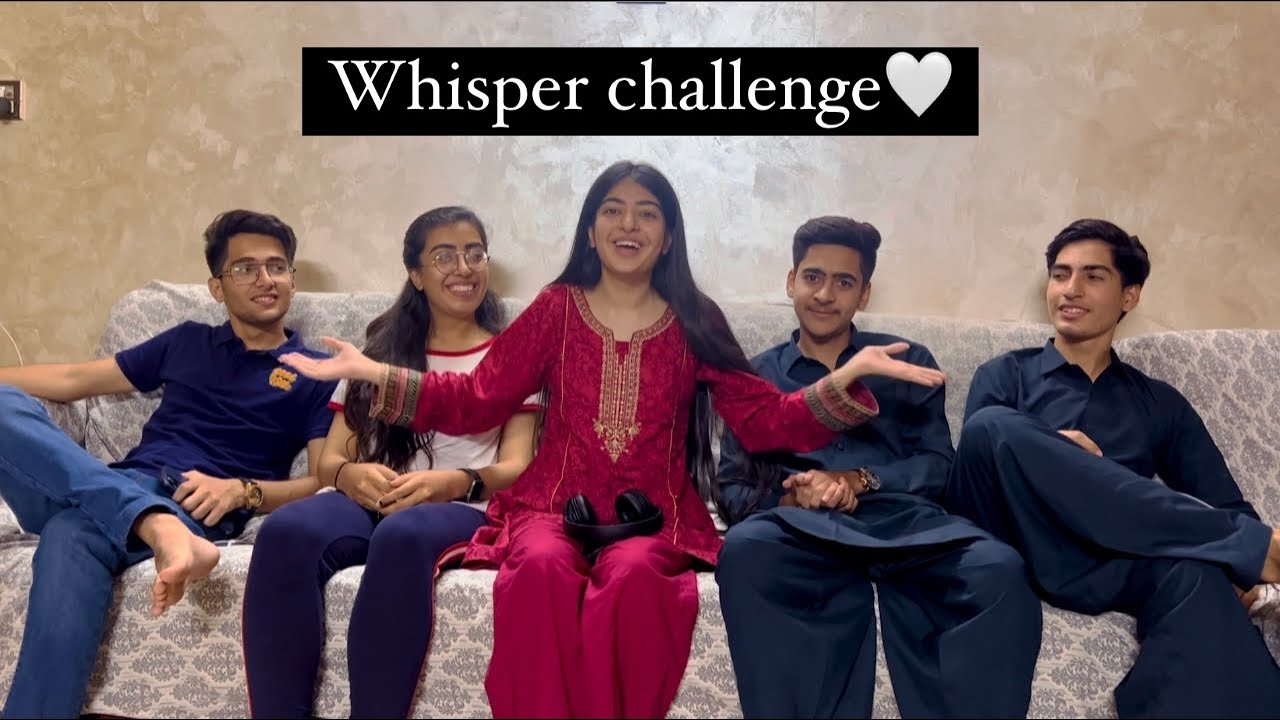 Whisper challenge with siblings | hasi hi nhi ruk rhi thi😂