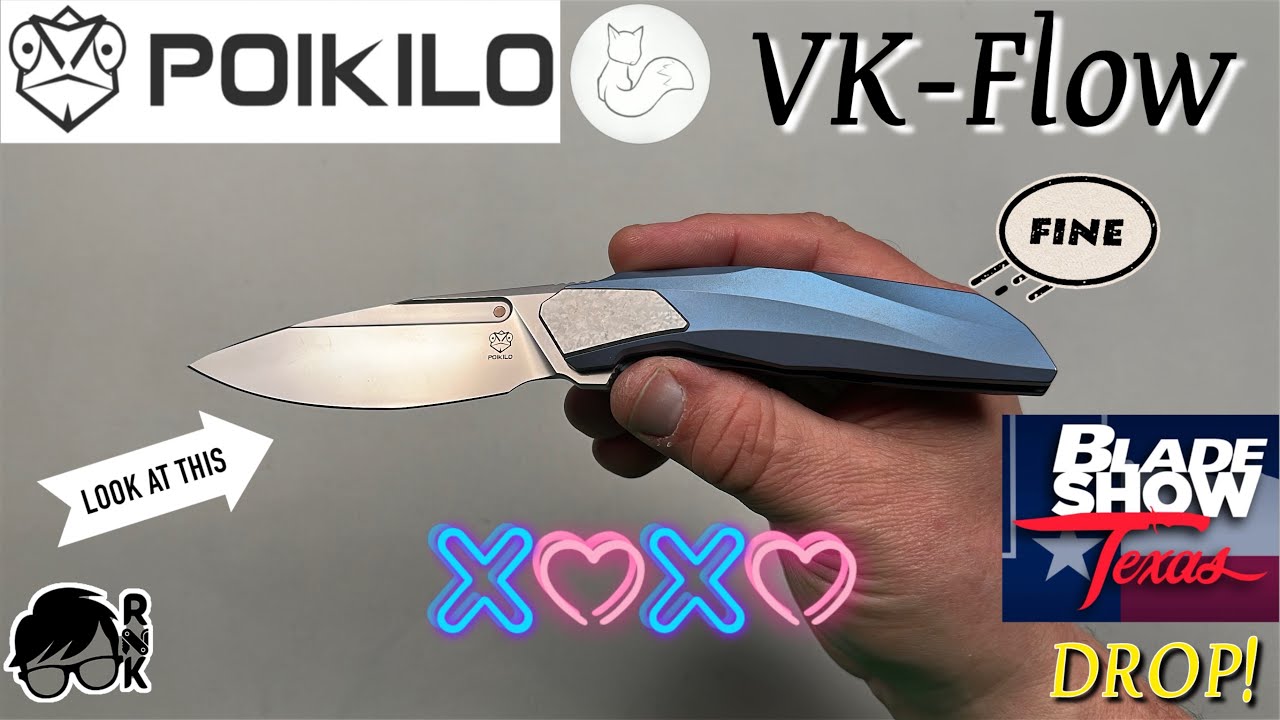На третьем показе Blade Show в Техасе компания Poikilo Blade представила нож VK-Flow из стали M39...
