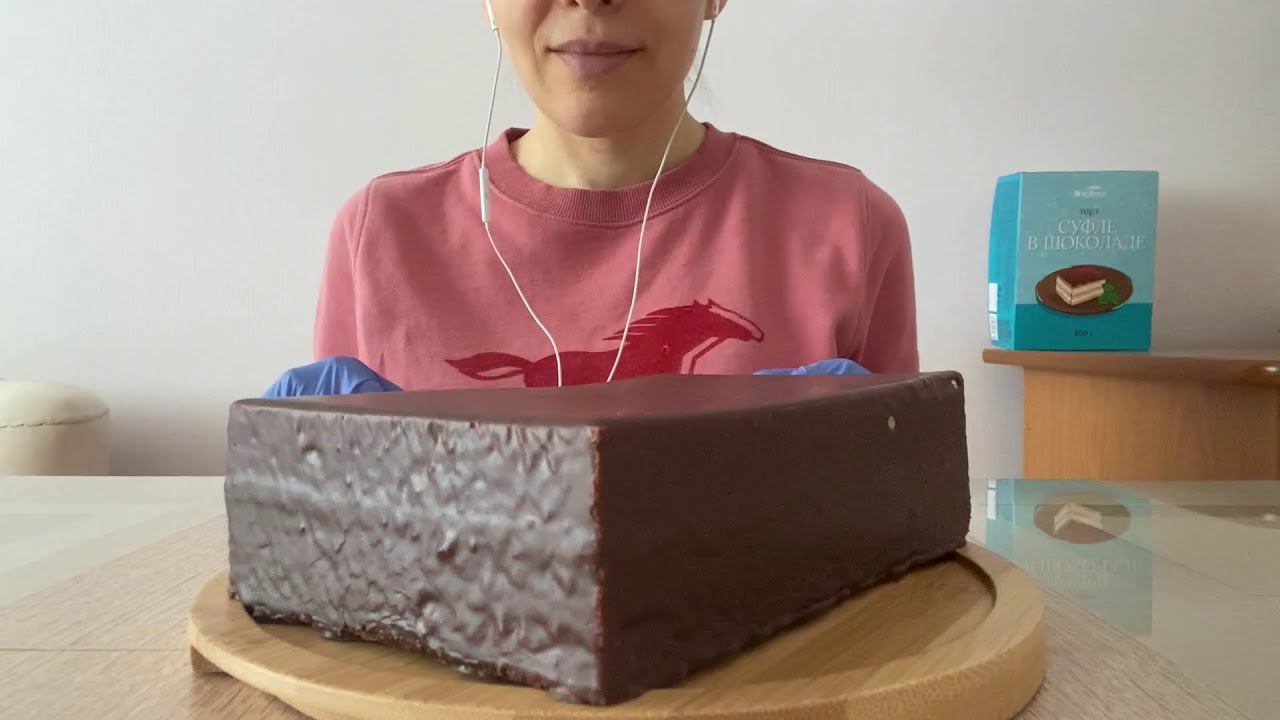 АСМР ИТИНГ ТОРТ СУФЛЕ В ШОКОЛАДЕ МУКБАНГ ASMR EATING CAKE TORTA