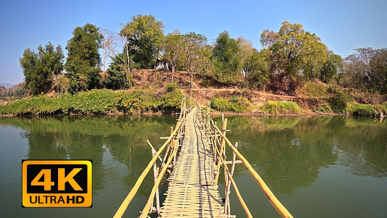 PUENTE SOBRE EL RÍO NAM KHAN / LAOS WALKING TOUR [4K]