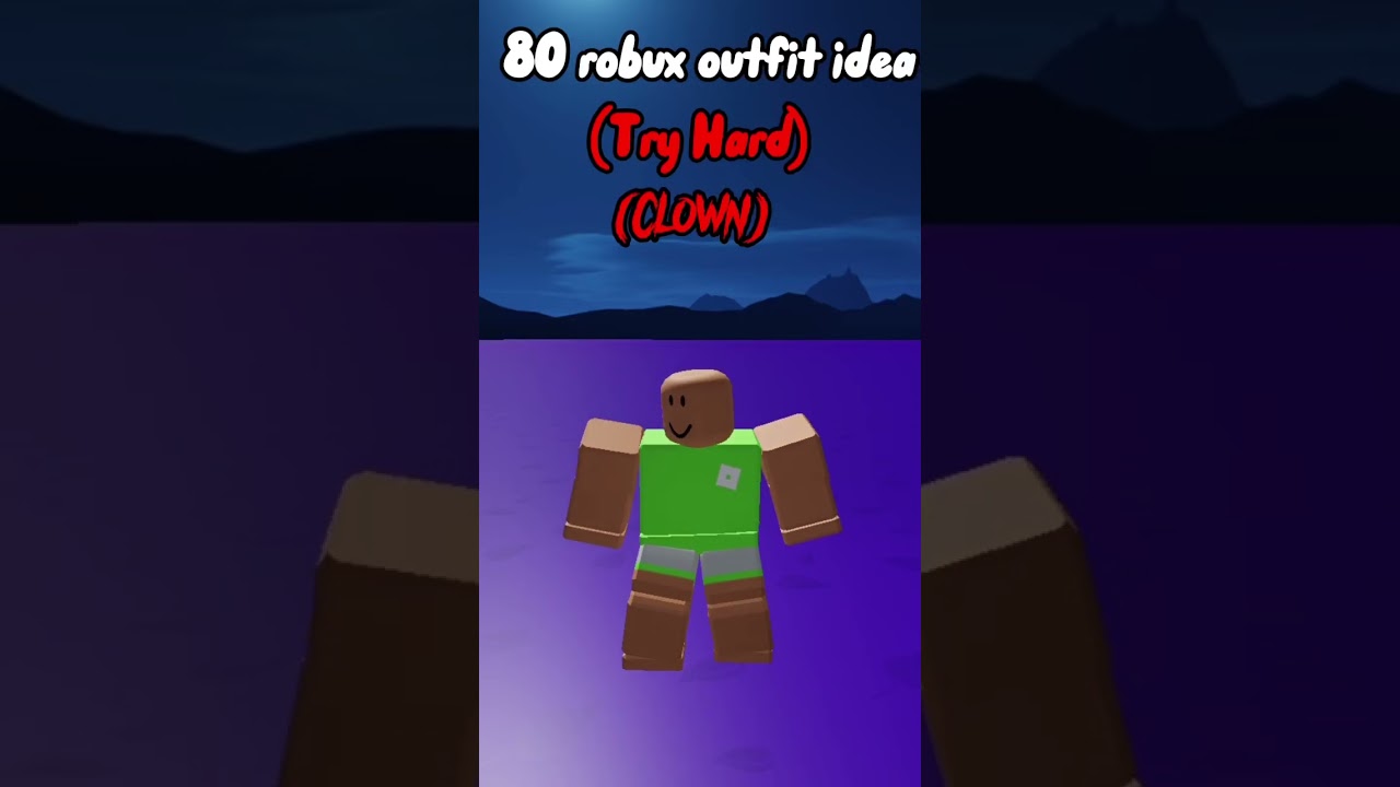80 Robyn outfit idea try hard clown scary #roblox #shorts