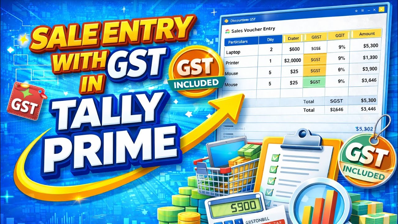 L-11 How to make a Sale Entry With GST in Tally Prime || Tally Prime Full Course || FinTaxAce