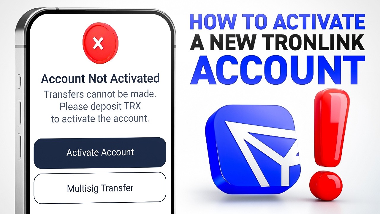 How To Activate TronLink Account (Deposit TRX & Fix &ldquo;Account Not Activated&rdquo; Error)