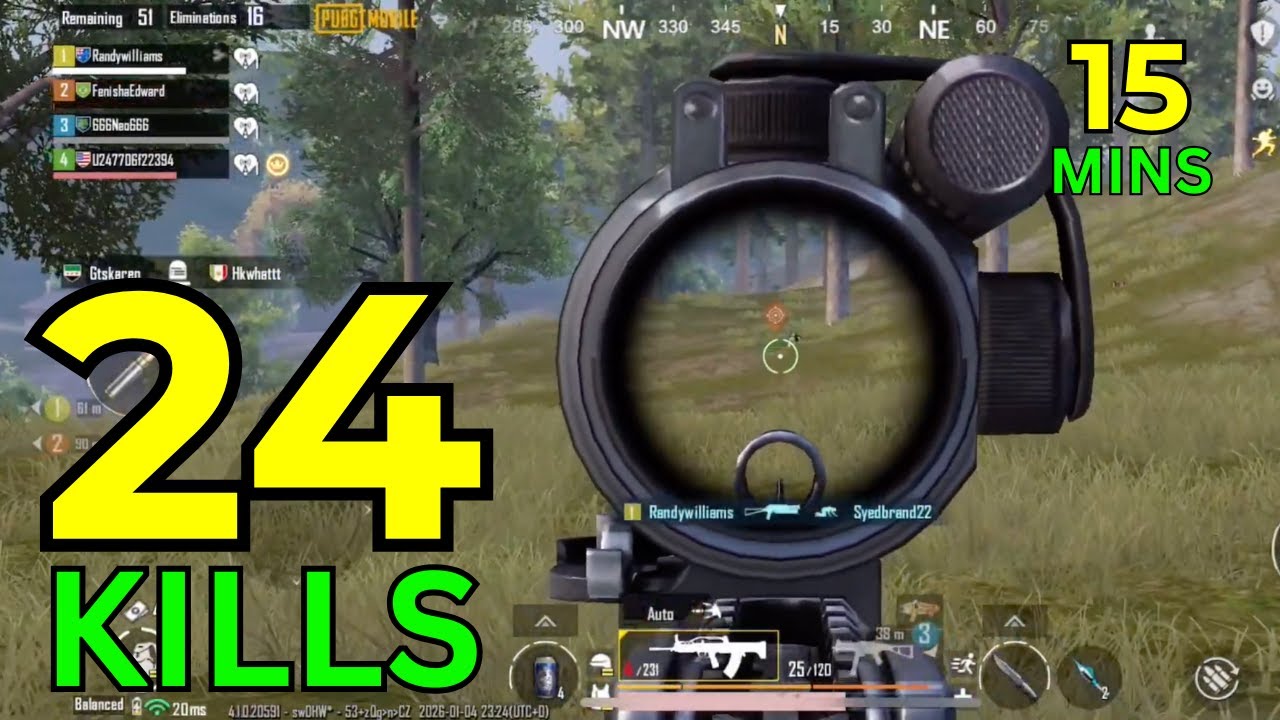 PUBG 24 epic Kills