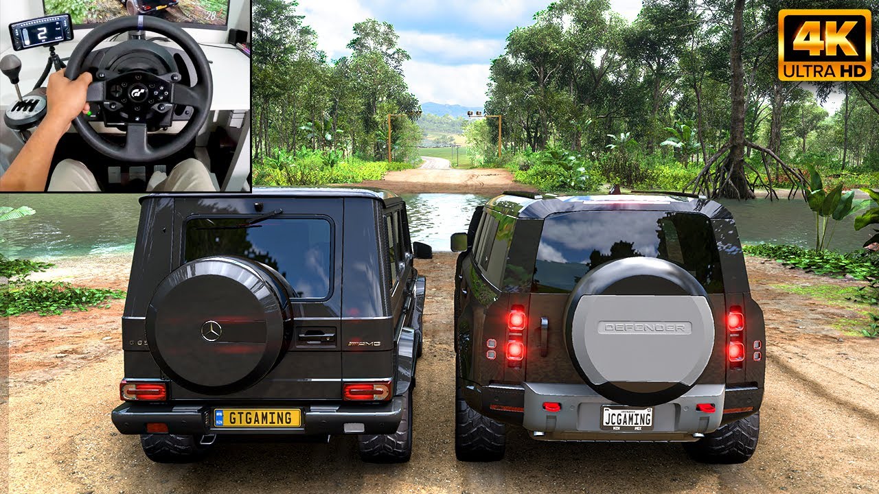 1300HP Mercedes Benz G65 AMG & 1300HP Land Rover Defender | Forza Horizon 5 | Thrustmaster T300RS GT