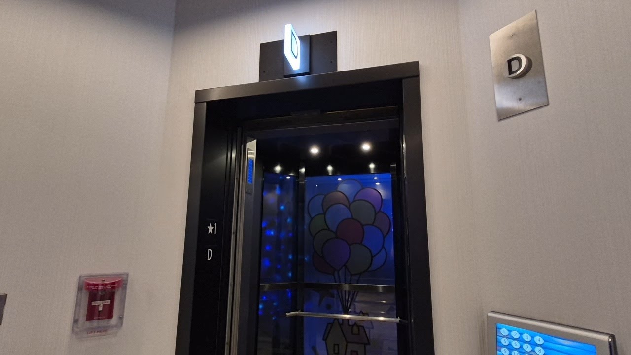 Beautiful Scenic OTIS traction Elevator at Pixar Place Hotel, Anaheim, CA