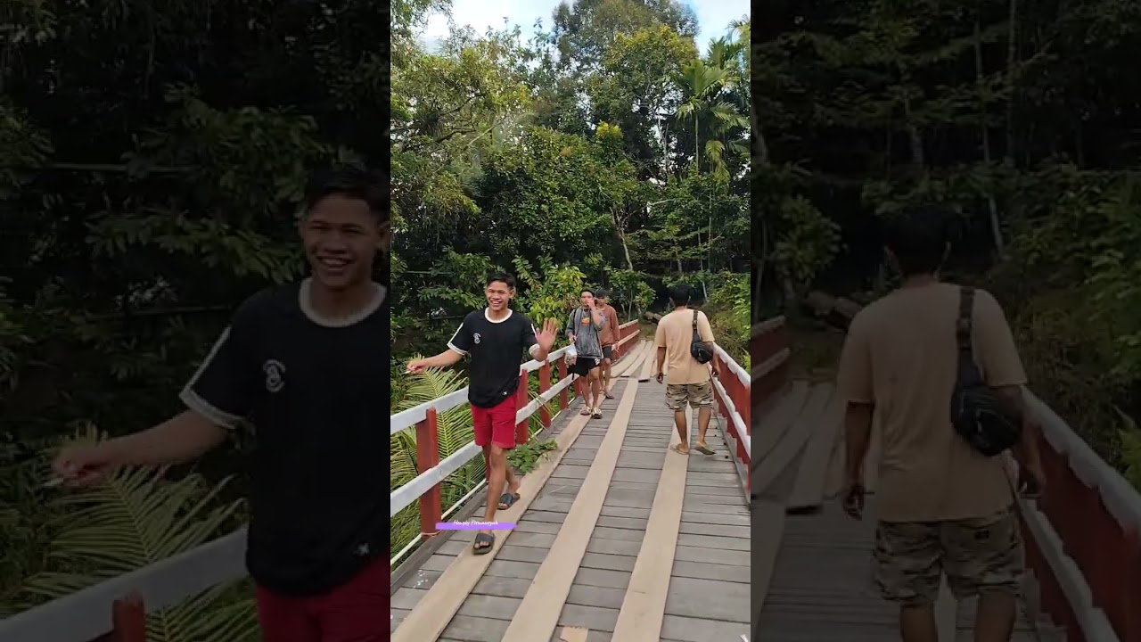 Jembatan sungai Catu, Dusun Tronoi👌 busang👍 #survival #dusuntronoi