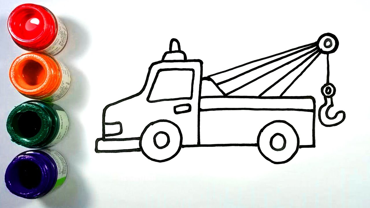 Drawing, Painting, and Coloring Crane for Kids & Toddlers | Fun Art Tutorial