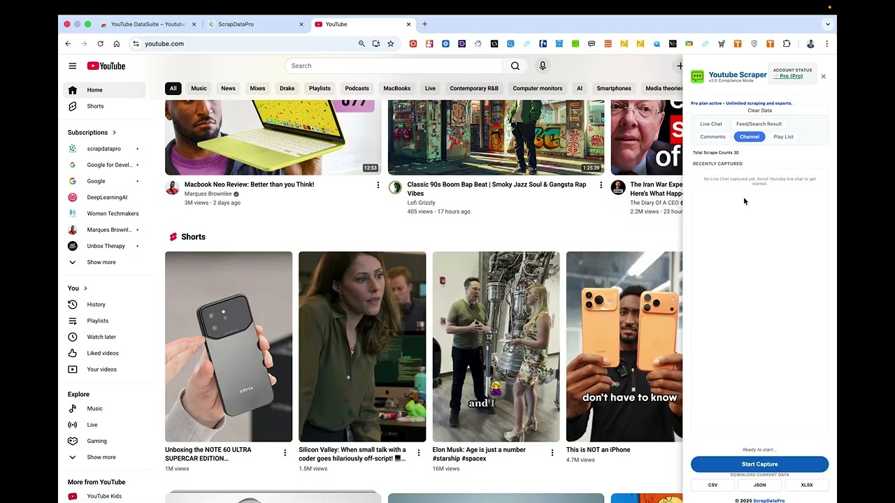 YouTube DataSuite – Youtube Live Chat, Comments & Channel Scraper