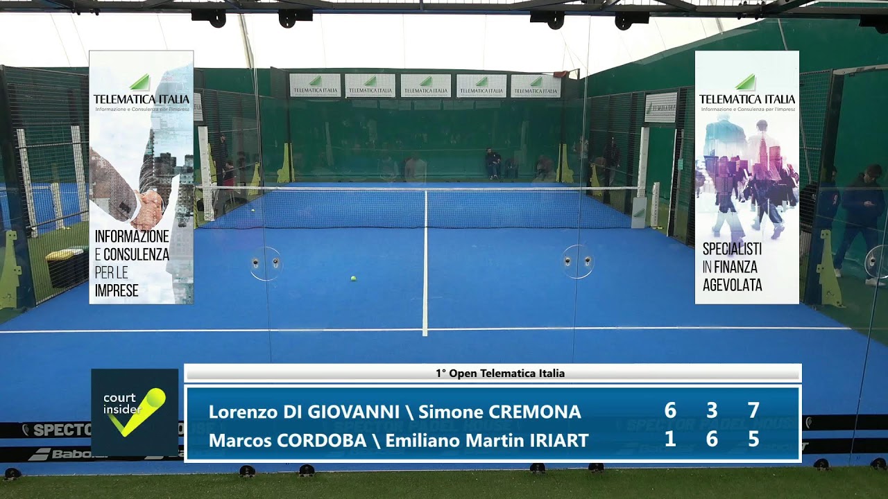 SEMIFINALE  DI GIOVANNI/CREMONA vs CORDOBA/IRIART - 1' OPEN TELEMATICA ITALIA - SPH 10.000€