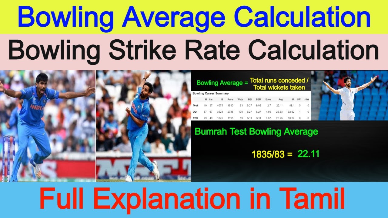 Bowling average and strike rate calculation|Cricket bowling avg sr explained in Tamil|OCT