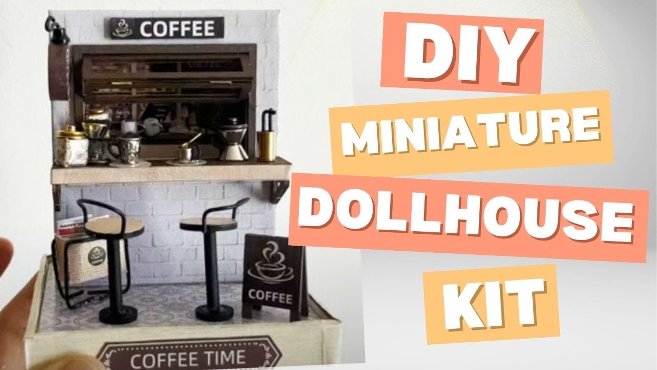 DIY Miniature Dollhouse Kit | Coffee Time Scene | Relaxing & Satisfying Craft