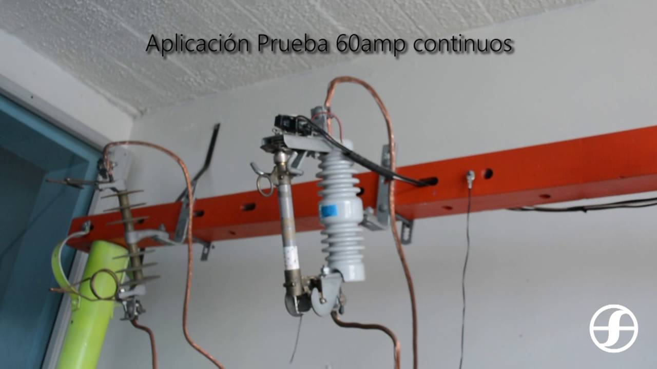 Prueba de 60 AMP de corriente continua en un Fusible Tipo K 25 A