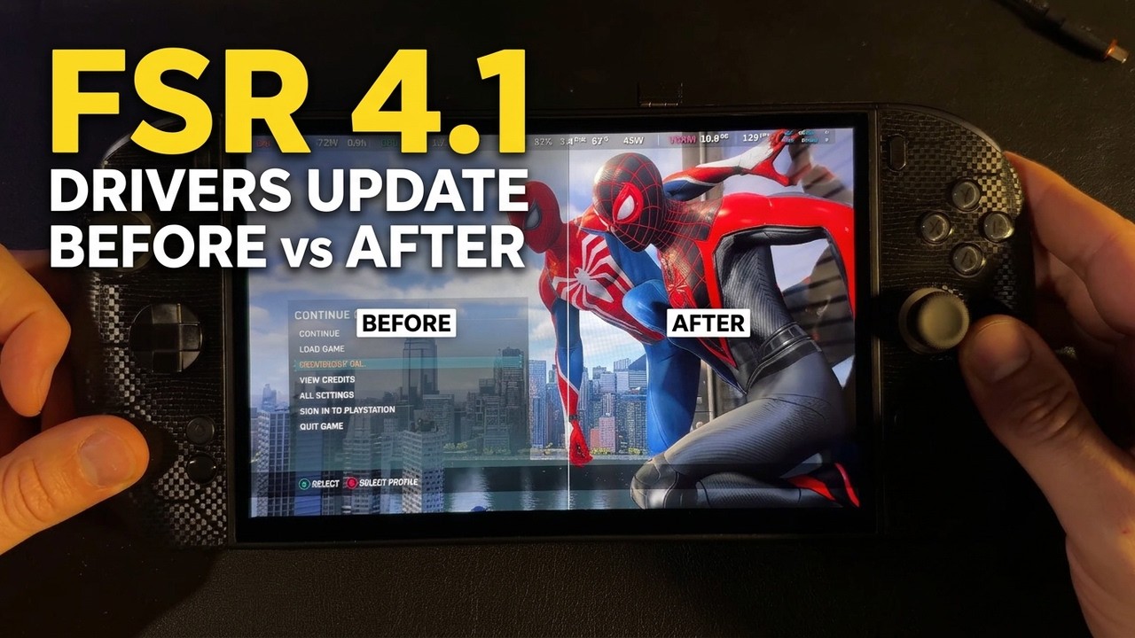 FSR 4.1 на X2 Mini Pro: до и после обновления драйверов