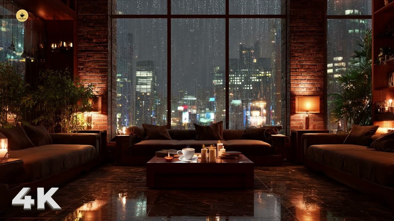 Cozy Jazz Piano by the Rainy City Window 🌃 Soft Jazz Music for Study, Work & Creative Flow