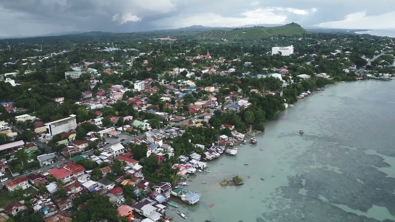 Drone footage in Panglao Island, Bohol Island, Philippines During New Year 2024