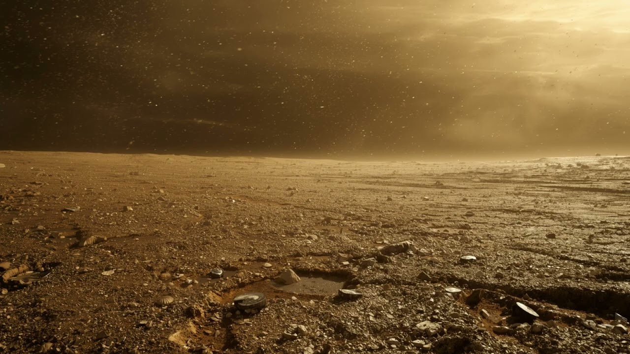 Dust Choke Planet 🪐 2 Hour Metallic Haze Ambience  Abandoned World Soundscape  Sterile Sheen |Sci-Fi