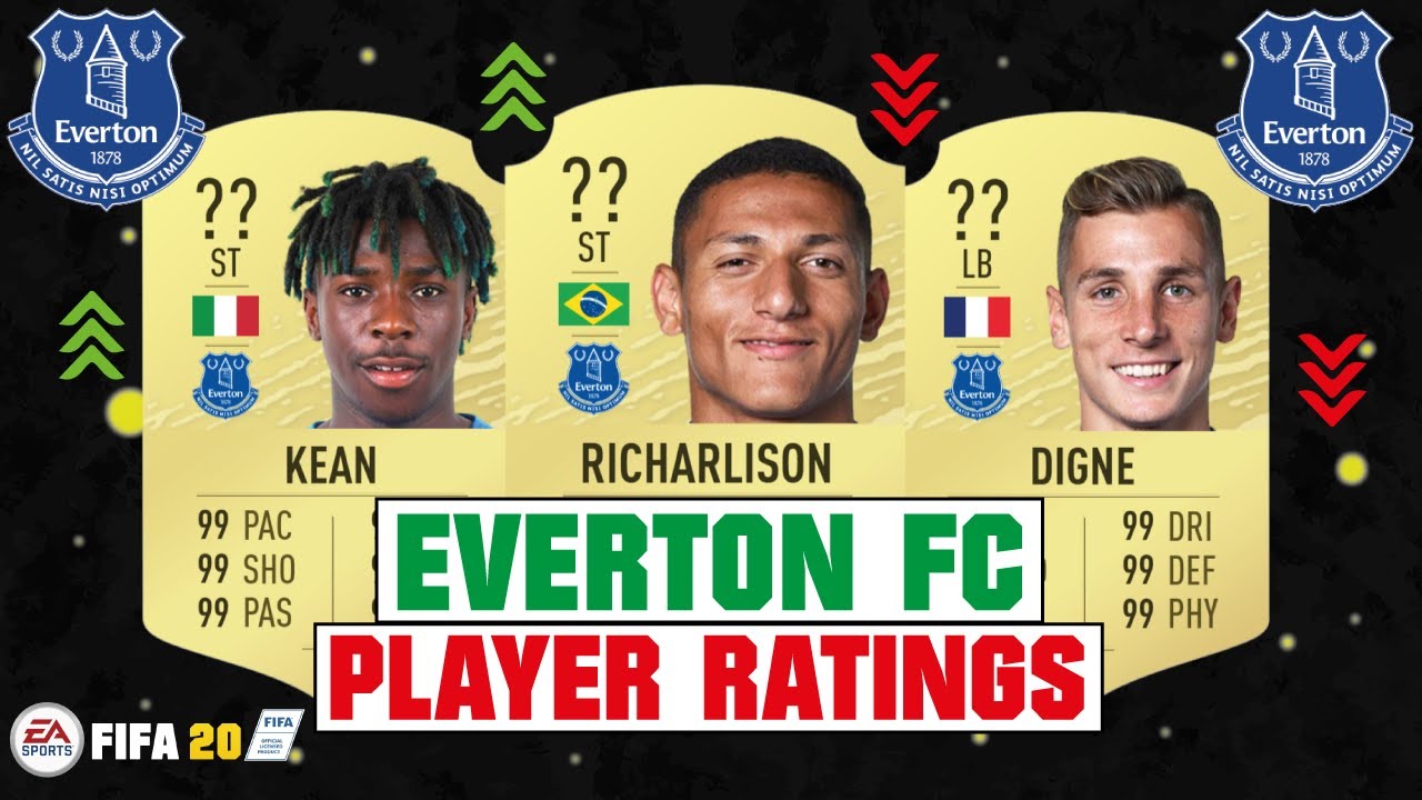 FIFA 20 | EVERTON FC PLAYER RATINGS 😳🔥| FT. RICHARLISON, KEAN, DIGNE... etc