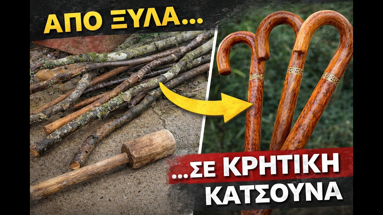 Δείτε πως μπορείτε να μετατρέψετε ξύλα σε μπαστούνια | Μέρος Α γύρισμα της κατσούνας (γυρίδι)