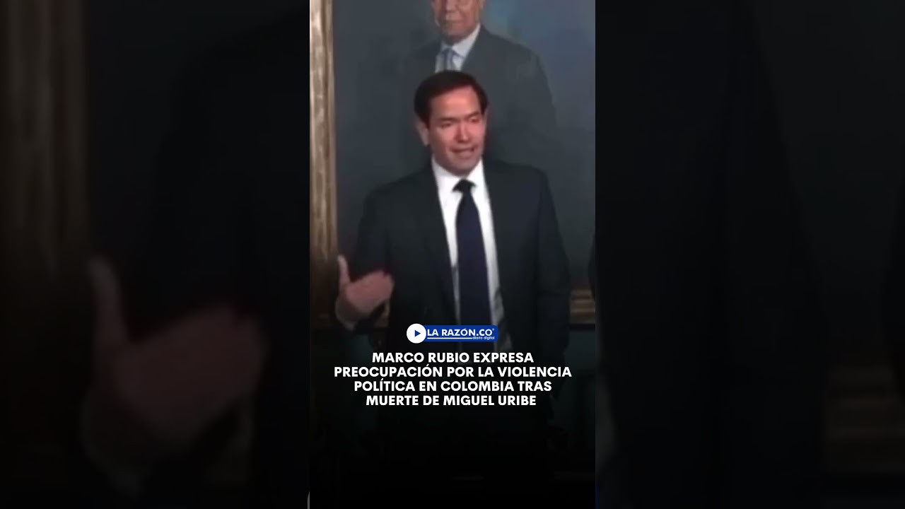 Marco Rubio expresa preocupaci&oacute;n por la violencia pol&iacute;tica en Colombia tras muerte de Miguel Uribe