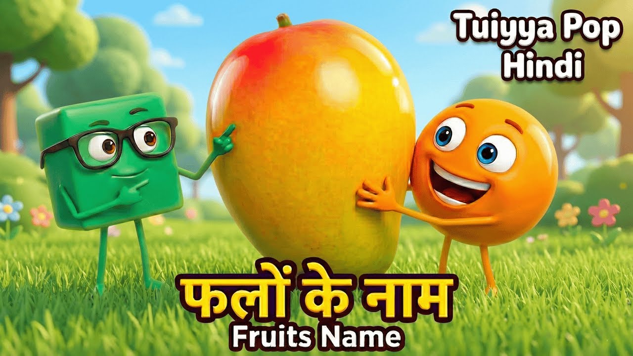 फलो के नाम | Fruits Name in Hindi for Kids | Learn Fruits | Tuiyya Pop Hindi